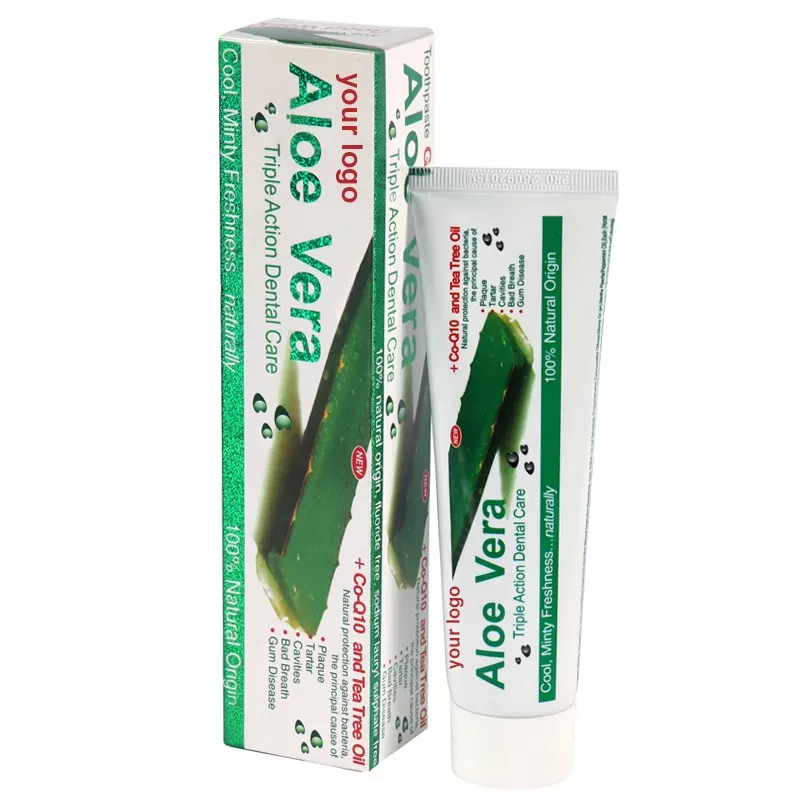 Pasta de dientes a base de hierbas de aloe vera